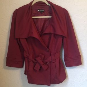Maroon 3/4 Sleeve Coat